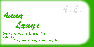 anna lanyi business card